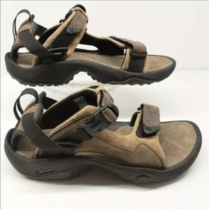 TEVA Langdon Brown Leather Sandals Men's Size 9.5